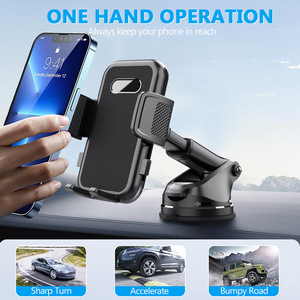 Support de téléphone portable universel flexible personnalisé pour tableau de bord et pare-brise, rotation à 360°, ventouse - Product Image 2