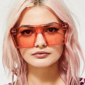 Gafas de Sol de Moda con Degradado de Color Caramelo, Montura Cuadrada Extra Grande para Mujer, 2021 - Product Image 1