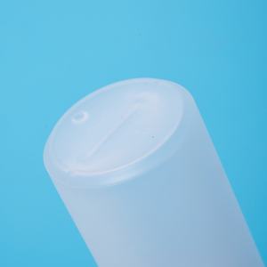 Botella redonda mate transparente personalizada, 100ml, 225ml, 300ml, paquete cosmético, aceite capilar de plástico esmerilado, botella con bomba de bloqueo de aceite esencial corporal - Product Image 4