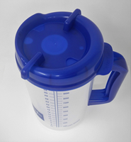 Gobelet isotherme double paroi de 32 oz pour hôpital avec poignée et paille, en plastique, pour boisson