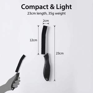 Juego de 3 Cepillos Ergonómicos para Limpieza de Grietas, Cerdas de Nailon de Alta Calidad, Mango de Plástico Duradero, Multiusos para Grietas Profundas/Lechada - Product Image 4