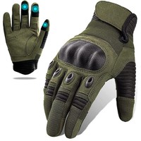 Guantes transpirables tácticos para motociclismo y montañismo al aire libre para hombre, con protección completa para los dedos, ideales para fans de artes marciales.