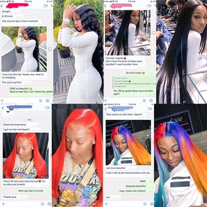 Perruque frontale HD en cheveux indiens bruts, 100 % naturelle, sans colle, avec cuticules alignées, pour femmes noires - Product Image 3