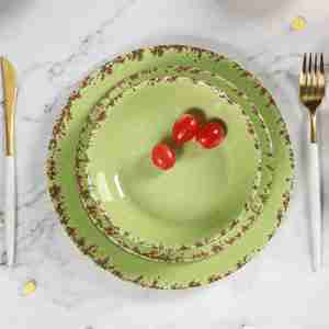 Juego de <span class=keywords><strong>vajilla</strong></span> de <span class=keywords><strong>melamina</strong></span> de <span class=keywords><strong>12</strong></span> <span class=keywords><strong>piezas</strong></span>, juego de platos y cuencos de plástico de cocina irrompibles para uso en interiores y exteriores, <span class=keywords><strong>vajilla</strong></span> - Product Image 3