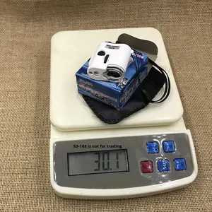 مكبر مجوهرات محمول صغير رقم 9592 أبيض اللون بحجم 60x مع ضوء LED وأشعة فوق بنفسجية وحزام تعليق - Product Image 6