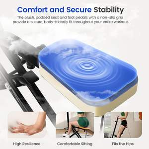 Rameur facile à installer et pliable, équipement d'exercice avec résistance réglable, mécanique <span class=keywords><strong>Total</strong></span> <span class=keywords><strong>Crunch</strong></span> - Product Image 3