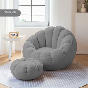 Funda de tela Maxfree Pumpkin, funda para sofá Lazy, funda de tela, funda para puf, funda interior extraíble y lavable, para sala de estar - Product Image 1