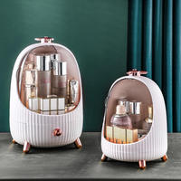 Boîte de rangement cosmétique carrée en plastique avec éclairage LED et tiroir à rouge à lèvres pour commode – Étagère d'organisation domestique – Acheter le produit sur Al