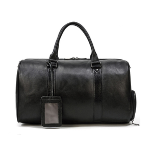 Bajo Arancel Sudeste Asiático Hecho # PA0434 Nuevo Faux Litchi Pattern Leather Large Travel Weekend Duffle Bag para hombres con bolsillo para zapatos - Product Image 1