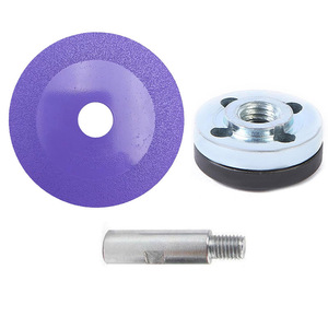 Ensemble d'accessoires pour meuleuse d'angle Yunbei Yb, disque de coupe de 100 mm avec tige d'extension et plaque de pression pour céramique, verre et jade - Product Image 2