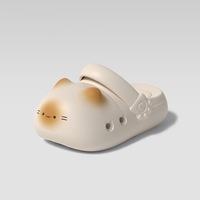 Sabots en EVA pour femmes, motif patte de chat mignon, avec soutien de la voûte plantaire, style Birkenstock, à enfiler, sandales de plage légères, chaussures de jardin décontractées, automne été