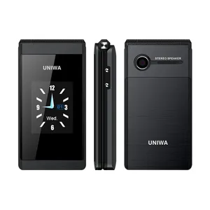 UNIWA X28 Old Man Flip Teléfono móvil 2G GSM Senior Big Push-Button Teléfono Dual SIM FM Radio Teléfono móvil - Product Image 2