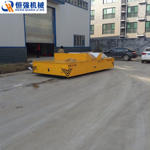 Vehículo de transporte a batería con neumáticos de caucho sin rieles Hengqiang, camión eléctrico de plataforma plana de 5-50 toneladas para uso industrial - Product Image 3