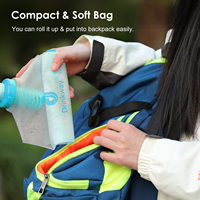 Réservoir d'eau pliable léger en TPU Drinkway de 2 litres, filtre intégré, sans BPA, durée de vie de 5 ans, pour le camping et la randonnée en plein air