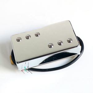 Micros de <span class=keywords><strong>guitare</strong></span> électrique Donlis <span class=keywords><strong>3</strong></span>+<span class=keywords><strong>3</strong></span> LP, style humbucker, avec capot en laiton chromé et aimant en céramique - Product Image 6