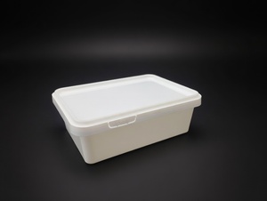 Boîte à bonbons en polypropylène IML Paras Polymers, modèle IML-010, conteneur rectangulaire écologique de 250 g avec couvercle, vente en gros - Product Image 6