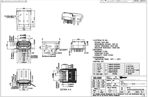 USB TYPE CF surélevé CH3.40 DIP + SMT BUSF242B3N32352SR - Product Image 2