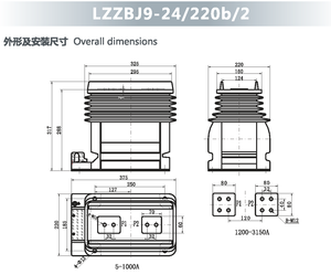 Transformador de Corriente Continua (CT) Monofásico para Interiores LZZBJ9, 24kV de Potencial, 50Hz/60Hz de Frecuencia, 10KV de Voltaje de Entrada, para Interiores de Media y Alta Tensión - Product Image 4
