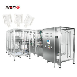 Good Performance IV Solution / IV Fluids/ IV Infusion Filling Washing and Sealing Plastic Bag Making Machine