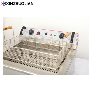 XINZHUOLIAN Large Commercial Stainless Steel Electric Countertop 4500W 30L Single Tank Donut Deep <strong>Fryer</strong> for Restaurant Equipment - Product Image 3