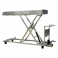Chariot de morgue en acier inoxydable avec élévateur hydraulique pour corps, modèle STTC, avec formation sur site et garantie à vie