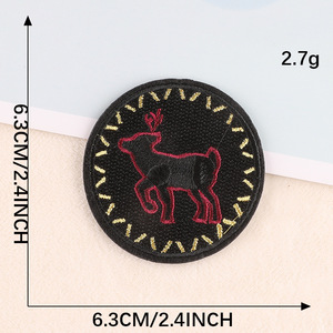 Hot bán Custom made Nhiệt Báo Chí sắt-on ủng hộ Thiết kế động vật tròn vòng thêu các bản vá lỗi Phù Hiệu cho quần áo túi - Product Image 6