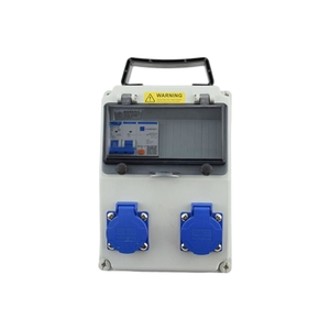 Boîtier d'alimentation compact étanche avec 2 prises 10A, 2P32A RCD, montage mural, boîte de distribution - Product Image 1