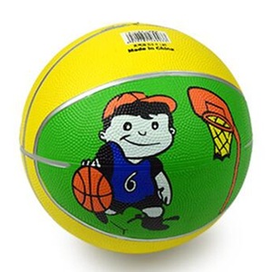 กล่องพิมพ์พองบาสเกตบอลเด็กขนาด3 # ลูกยางบาสเกตบอลการ์ตูนที่มีสีสันบาสเกตบอล - Product Image 6