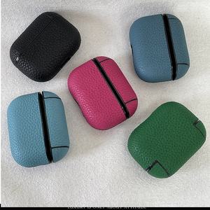 Design élégant en cuir de <span class=keywords><strong>togo</strong></span> véritable pour airpod Pro 3 100% étui en cuir <span class=keywords><strong>housse</strong></span> pour écouteurs pour Apple - Product Image 6