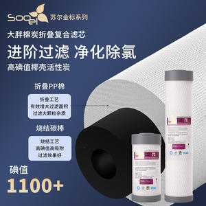 Cartucho de Filtro Compuesto Plegado Suer de 10 y 20 Pulgadas, Purificador de Agua con Carbón de Cáscara de Coco de Alto Valor de Ioduro - Product Image 1