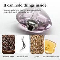 Collier artistique Cœur Incliné de la Foi - Flacon commémoratif Graine de Moutarde pour Cendres, Cheveux de Bébé, Terre et Parfum, Cadeau Unique pour Elle