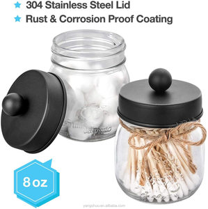 4-delige eco-vriendelijke glazen badkameraccessoiresset, zeepdispenser, toiletartikelen opbergpotten, optie voor aangepast logo voor thuisgebruik - Product Image 2