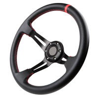 TIYPEOR 350MM nouveau Style anti-dérapant fileté noir volant de voiture universel à dégagement rapide Version personnalisée