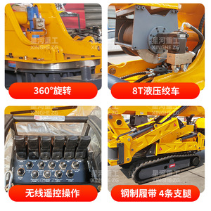 Grue araignée hydraulique à flèche télescopique, petite, diesel, à rayon de braquage étroit pour espaces restreints, levage en altitude de toitures d'ascenseurs - Product Image 4