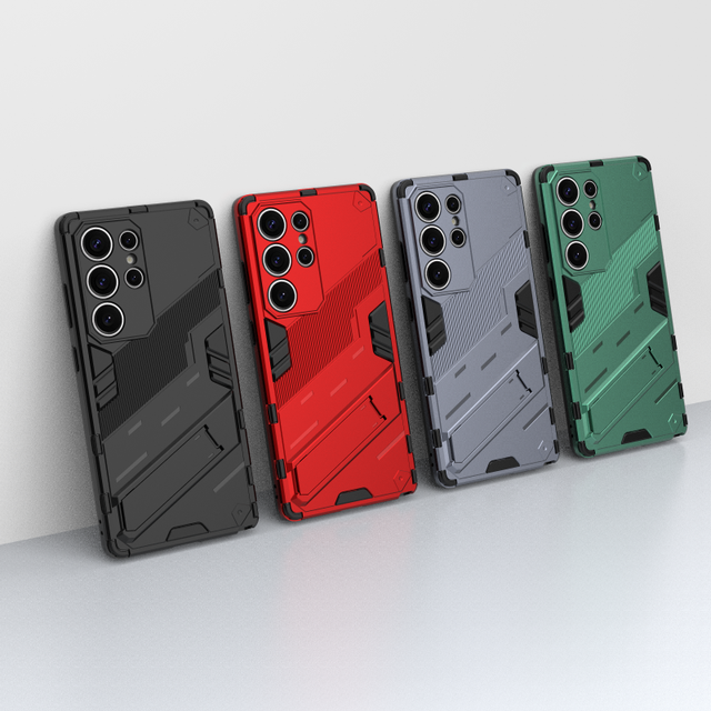 Punk Design Kickstand Holder armor Phone Case for Samsung Galaxy S25 Ultra S24 Plus S23 FE S22 S21 S21+