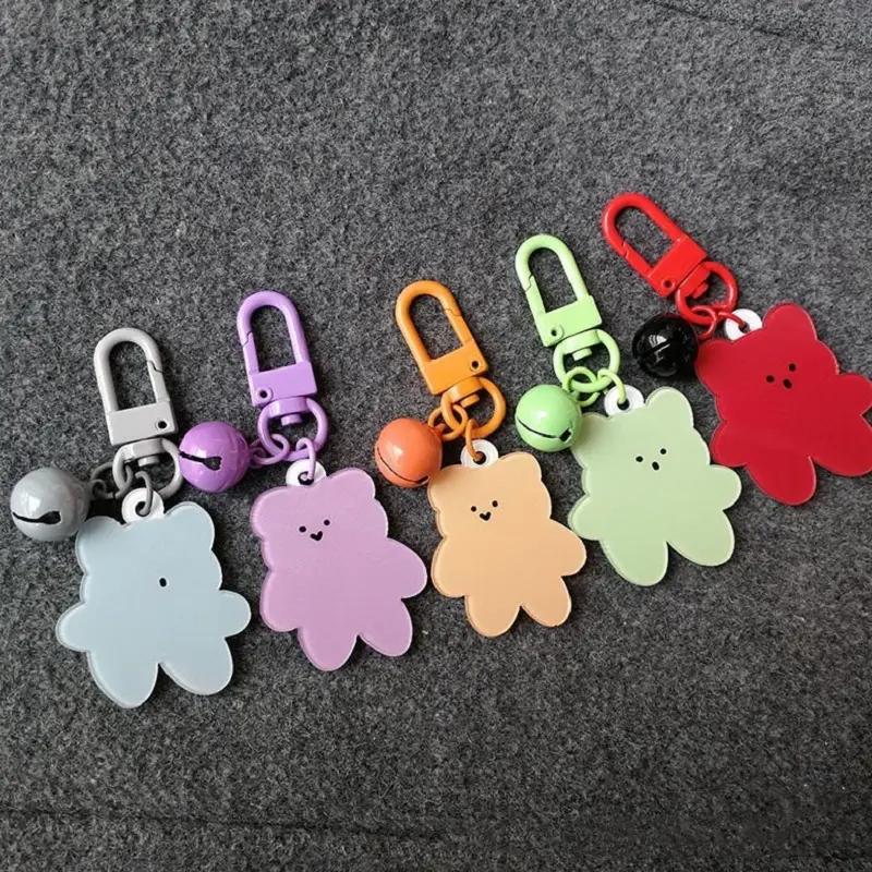 KEY014 versione coreana di simpatici portachiavi con orsetto gommoso ciondolo pacchetto acrilico portachiavi per studenti portachiavi con ciondolo Apple Airpods