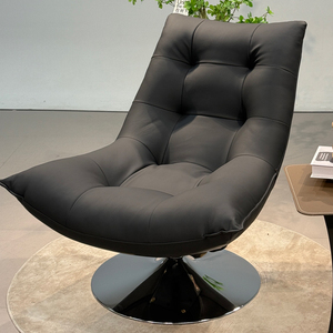 Sillón Giratorio de Cuero Moderno y Lujoso con Altura Ajustable para Dormitorio, Sala de Estar y Oficina, Sillón Giratorio 836 - Product Image 6