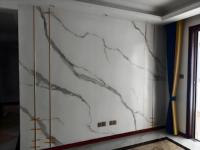 Panneau mural en PVC imperméable OEM d'usine, texture marbre, pour revêtement mural intérieur et tête de lit