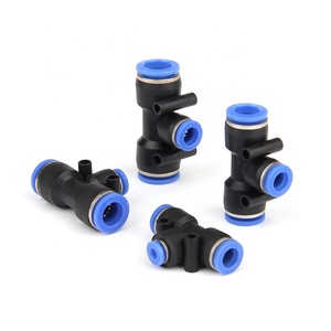 가스 파이프 커넥터 퀵 인서트 퀵 커넥터 Pu 스트레이트 Pv 벤트 페그 티 감소 직경 Py 공압 커넥터 - Product Image 5