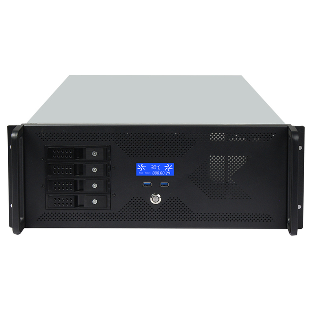 Factory Supply OEM ODM 4U Storage Rack Server Case CCTV DVR Rackmount 4 Bay Hot Swap Server Chassis Depth 650mm