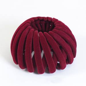 Pince à cheveux magique en velours en forme de nid d'oiseau, extensible, pour queue de cheval, pour filles - Product Image 5