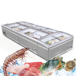 Coffre à portes coulissantes <span class=keywords><strong>en</strong></span> verre Combinaison horizontale Congélateurs commerciaux Congélateur d'île de supermarché - Product Image 5