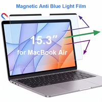 Protecteur d'écran magnétique amovible anti-lumière bleue pour MacBook Air 15,3 pouces A2941, film anti-traces de doigts bloquant la lumière bleue