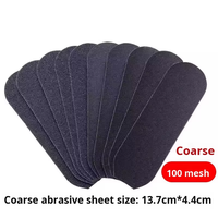 Lime à pieds professionnelle double face noire, à manche long, avec papier abrasif remplaçable, durable et portable, pour pédicure, vente en gros usine