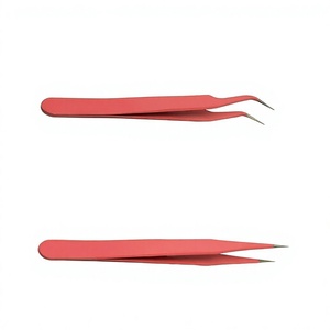 Pinzas para Cejas de Punta Puntiaguda DANTRIC IMPLANTS T-005, Color Rosa Oscuro, Acero Inoxidable con Recubrimiento en Polvo, Duraderas, Estilo Moderno - Product Image 4