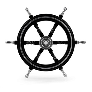 Vente chaude 2025 roues nautiques Style Vintage noir fini bois massif fait roues nautiques à vendre par les exportateurs - Product Image 2