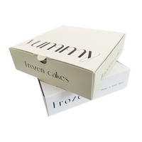 Kleine Menge benutzer definierte weiße & schwarze Folie Stempel Farbe Papier Geschenk boxen für Kaugummi Kuchen Sushi Babynahrung Verpackung