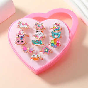 छोटी लड़की जेवेल रिंग बॉक्स में, समायोज्य, कोई डुप्लिकेट नहीं, लड़की नाटक करती है और छल्ले - Product Image 4