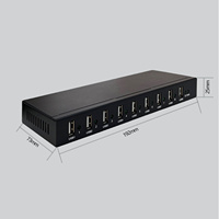 Conmutador de Red USB de 9 Puertos, Compatible con Acceso a Internet por Cable Móvil, Carga, Juegos, Transmisión de Video, Interfaz Lightning Tipo-C