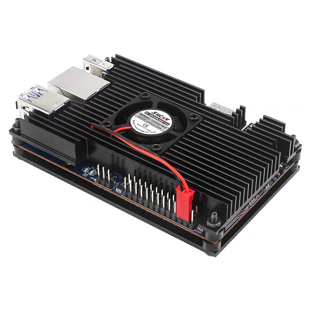 Wholesales Orange Pi 5B/5/4 LTS/3 LTS Metal Case with Fan Heat Sinks Cooling Shell Protect Radiator Box for Orange pi